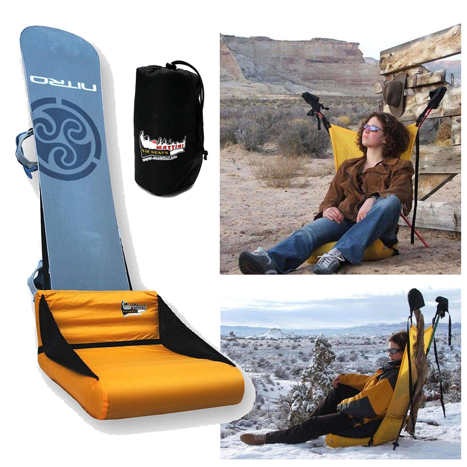 Outdoor Multifunktions Sitz Aufblasbar Snowboard Ski Wandersitz Polster Typ673