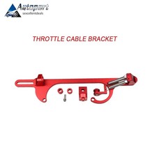 Aluminum Throttle Cable Carburetor Bracket For Carb 307 350 Sbc 4150 4160 Red