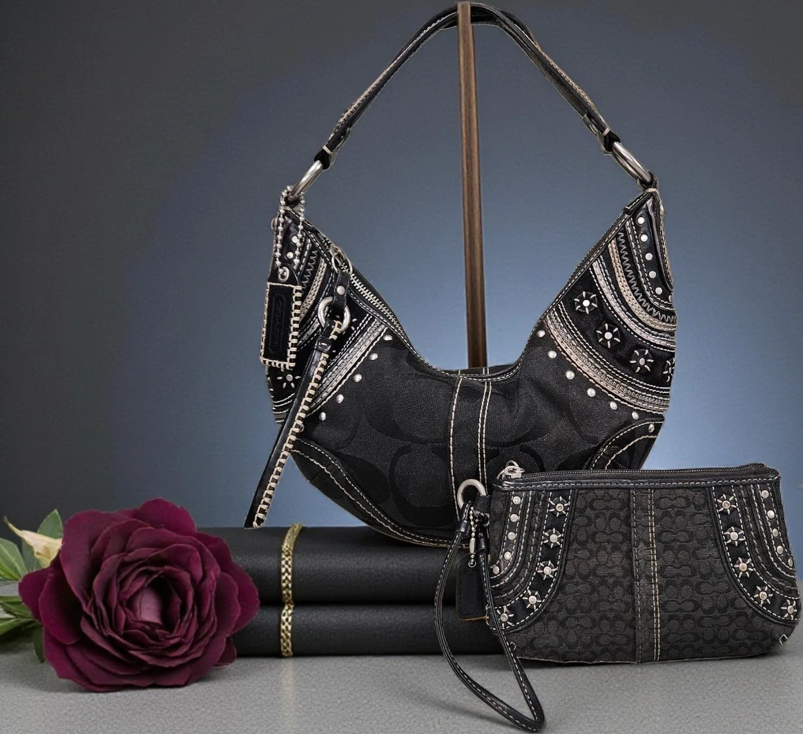 Coach Black Signature Hobo Bag | eBay