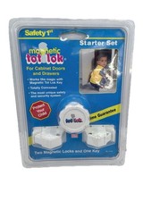 Safety Ist Magnetic Tot Lok Starter Set Two Locks One Key Brand New   VTG 1998