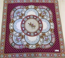 Foulard 100 Pure Silk Vintage Woman Guarnera 1427 88Cm X 88Cm