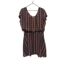 Bar III Women's Aztec Print Dress Flowy Sz S Boho Casual 