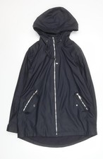 Womens UK Size 8 F&F Black Rain Coat