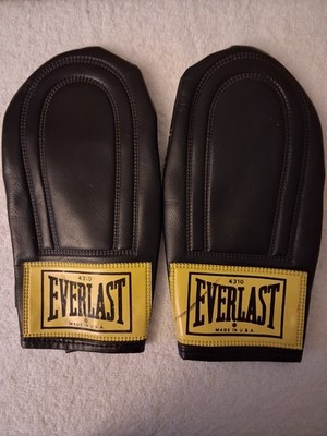 Everlast 4310 Speed Bag Mitts Vintage Black Yellow Boxing Gloves Made in USA
