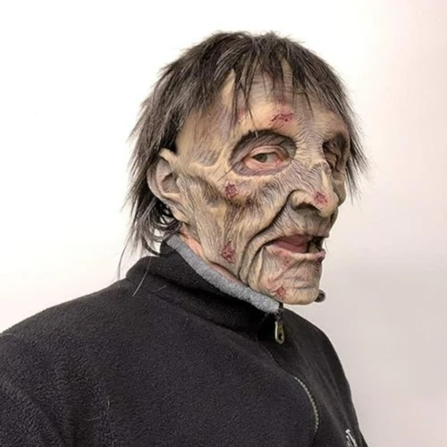 Men`s Exhumed Zombie Mask Adult Scary Undead Latex Realistic Halloween Face Mask - Image 4 of 4