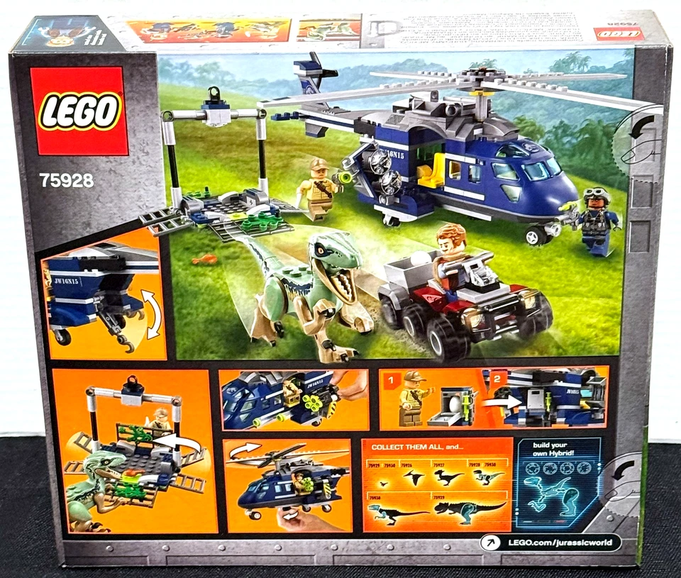 BRAND NEW! LEGO JURASSIC WORLD 75928 - BLUE'S HELICOPTER PURSUIT / DINOSAUR - Image 2 of 4