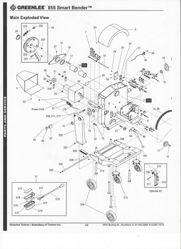 "NUEVO PIN DE BLOQUEO VERTICAL HORIZONTAL PARA UN DOBLADOR DE CONDUCTOS GREENLEE 854 855 1/2""-2" - Imagen 4 de 4
