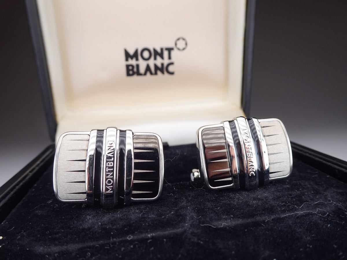 Montblanc asymmetric black cufflinks Material Metal Men's Montblanc asymmetric black cufflinks Material Metal Men's