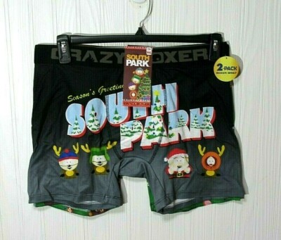 Crazy Boxer Briefs XXL 2 Pair Set Holiday South Park Christmas Underwear NWT