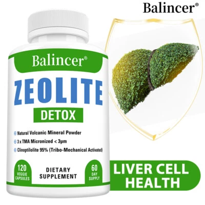 BALINCER Zeolite Detox Support Liver System Health Supports Good Health 30-120 Capsules