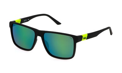 Sonnenbrille Herren Damen Signiert Fila Polarisiert Verspiegelt Grün Angeln Sport