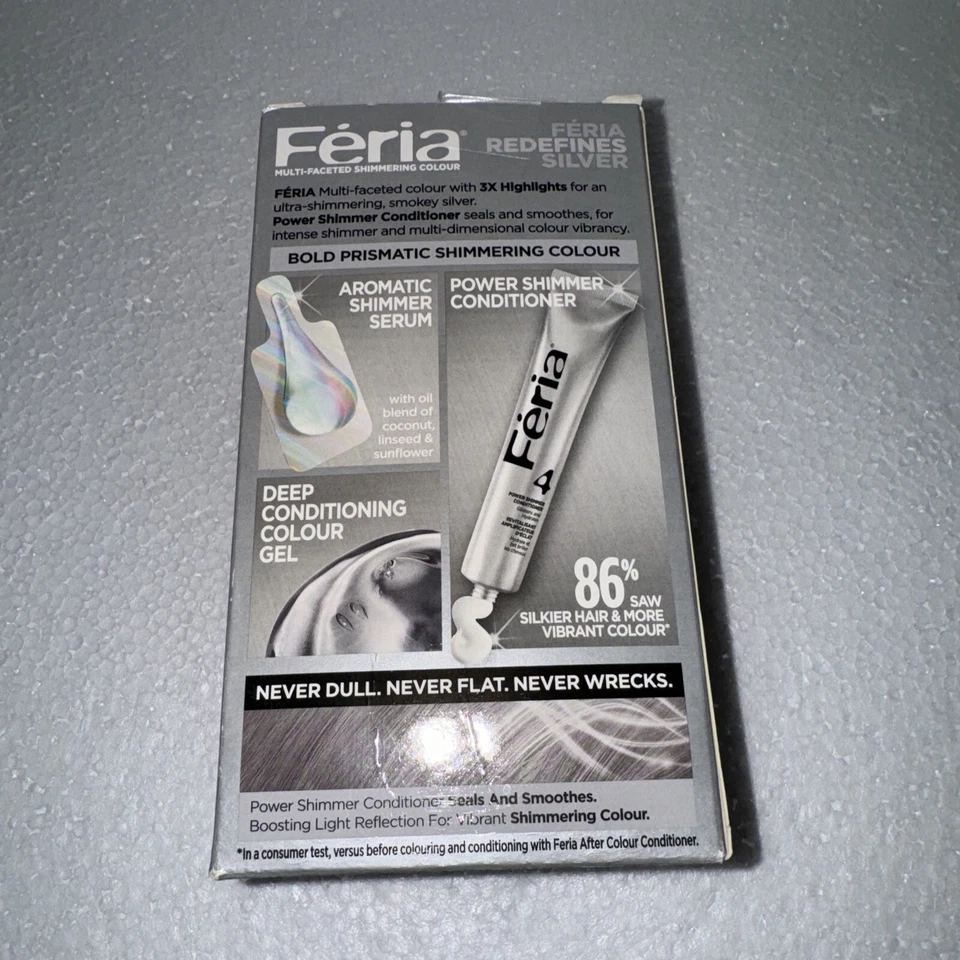 Color de cabello brillante multifacético gris plata ahumado L'Oreal Paris Feria S1 Foto 4 de 4