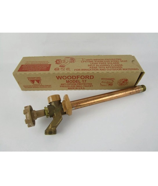 NEW Woodford 17CP8MH Model 17 Brass 8 in. Freezeless AnitSiphon Wall