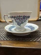 Vintage Hand Painted Cup And Saucer By Recznie Malowane And Signed-Poland