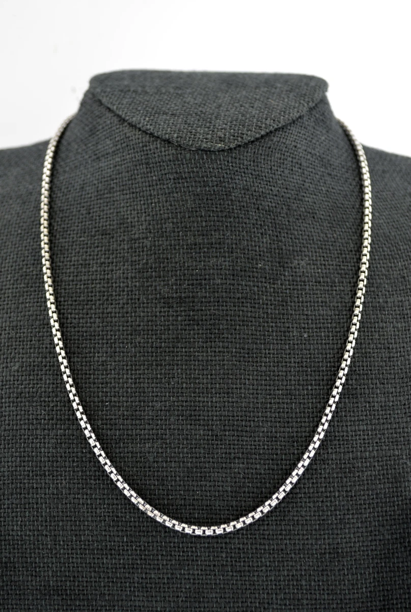 David Yurman 14k Yellow Gold Sterling Silver 2.7mm Box Chain