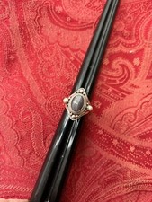 Vintage Banded Agate Gemstone Handmade 925 Sterling Silver Ring size 10