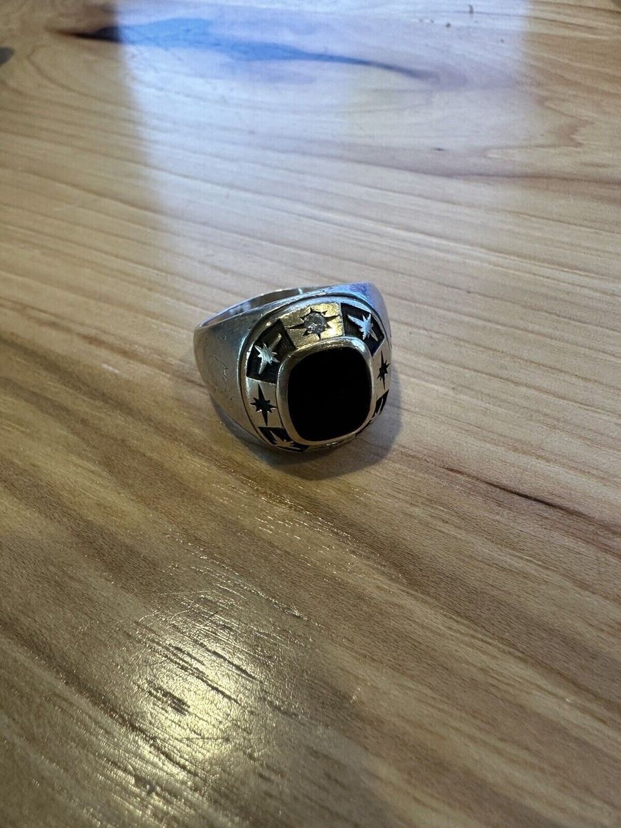 Sterling Silver & 10 Karat Gold BOEING Diamond & Black Onyx Sterling Silver & 10 Karat Gold BOEING Diamond & Black Onyx