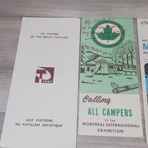 EXPO 67 Montreal Worlds Fair lotto oggetti mappe e carta effimera lotto croccante - Foto 4 di 13