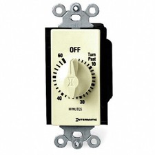 NEW Intermatic FD60M 1 Hour Spring Loaded Wall Timer Ceiling Fan Lights Ivory
