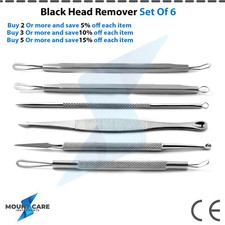 Blackhead Remover Set Of 6 Acne Pimple Blemish Remover Tool Skin Care Instrument
