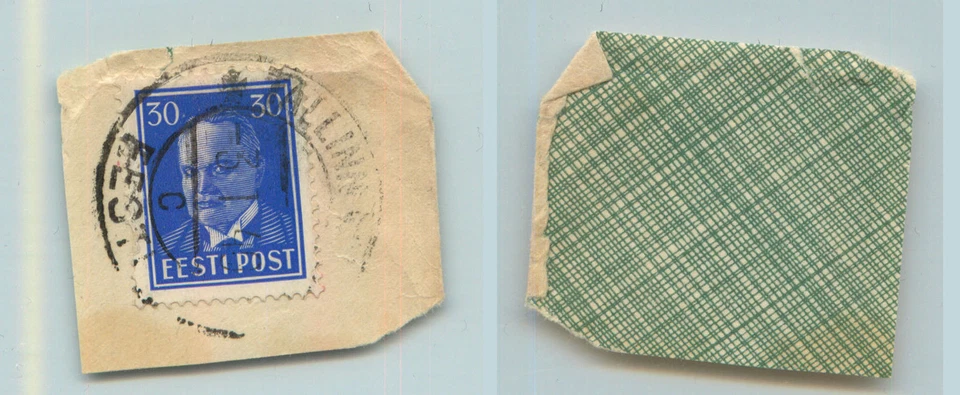 Estonia 🇪🇪 1940 SC 130 used Tallin cover cut. f9207 - Image 2 of 2
