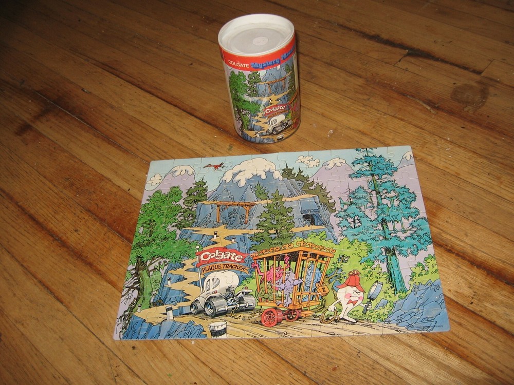 Vintage Colgate Mystery Mountain Jig Saw Puzzle 100 Pieces - 1981 Complete