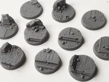 25mm, 28mm, 32mm, 40mm etc Ruins bases compatible with 40k models MULTILISTING