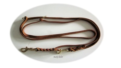 Hundeleine,Fettlederleine 3-fach verstellbar ,2,20m, 3m, maly-leder |  eBay.de