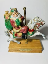 WILLITTS DESIGN CHRISTMAS MEMORIES 1986 SANTA ON A CAROUSEL HORSE Vintage