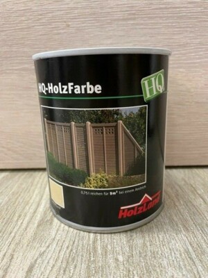 19,99 /L Holzland HQ Holzfarbe Sand Ton 0,75L Deckfarbe Wetterschutzfarbe D37