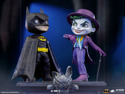 Batman Keaton & Joker Nicholson Tim Burton 1989 Mini Co. Iron Studios Sideshow