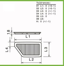 Filtre a air Green pour Honda Prelude de 1992 a 1996 2.3Li 16V-160cv