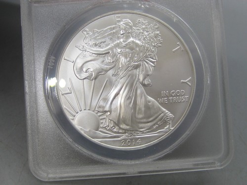 2014-S ANACS MS69 American Silver Eagle "Emergency Dollar" $1 Coin w/Box .999 #2 - Picture 8 of 16