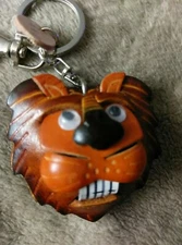 3D Hand Made/Painted Embossed LEATHER Keychain.Lion 2."x2"FAST FREE SHIPPING 