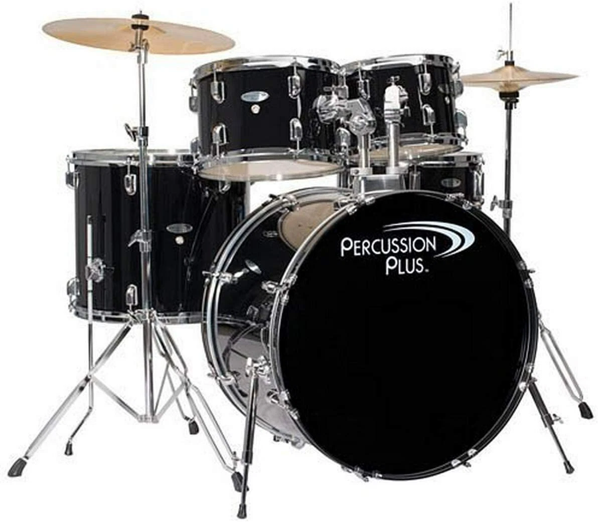 Used Percussion Plus PP4100BK 5 piece drum set open box