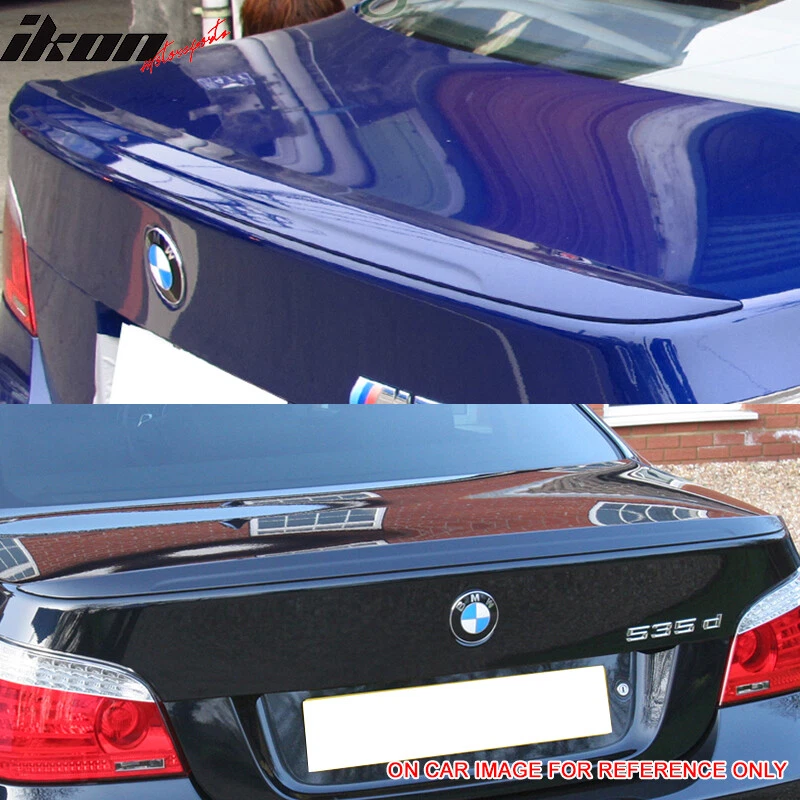 Fits 04-10 BMW E60 5-Series Sedan M5 Style Trunk Spoiler Lip Painted #354 Silver — 第 2/4 张图片