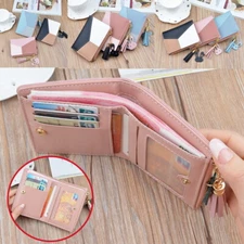 US Women Girls Short Wallet Coin Organizer Pocket Small Credit Card Holder Purse