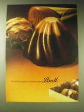 1989 Lindt Chocolate Ad - Great masterpieces of Switzerland Lindt