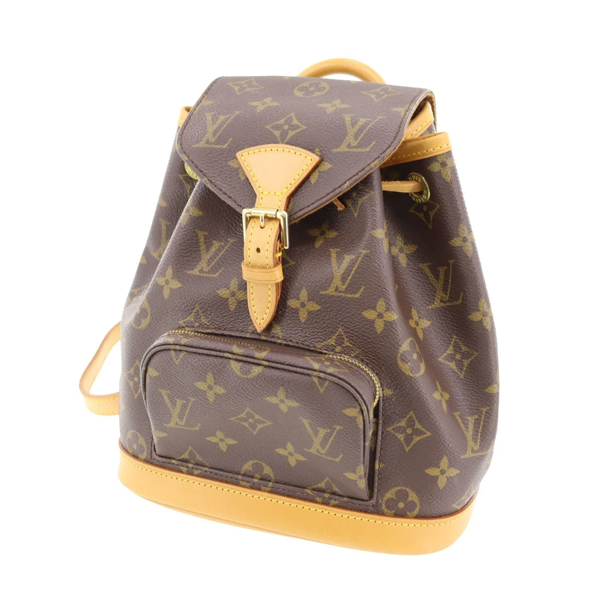 LOUIS VUITTON Monogram Mini Montsouris Brown M51137 LV Backpack Used