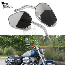 Paar Chrom Motorrad Spiegel Rückspiegel Für Harley Sporster Softail FXST Custom