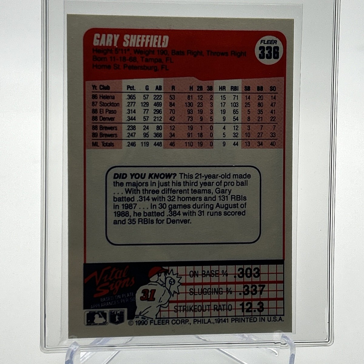 GARY SHEFFIELD 直筆サイン MLB公式球 & カード セット Gary Sheffield Signed Autographed Major League Rawlings MLB