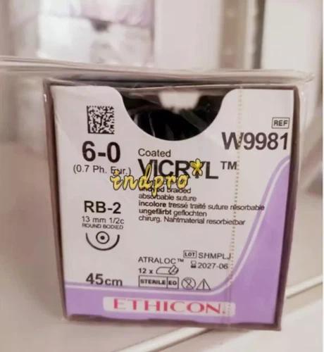 12Packs/Box New 6-0 W9981 Absorbable Sutures #jia @106