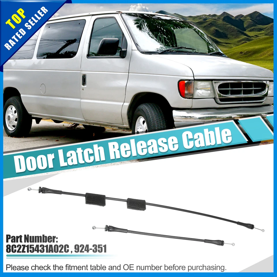 Cables de liberación de pestillo de puerta de carga trasera derecha para furgoneta Ford E150 E250 E350 1992-2014 Foto 2 de 4
