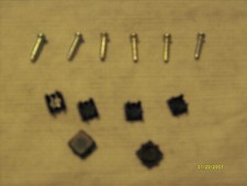 PS2 SLIM REPLACEMENT 6 SCREW SET W/ "BLACK" COVERS..6 SCREWS 6 BLACK COVERS