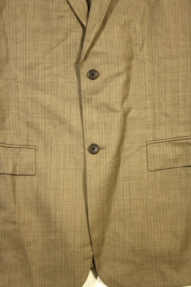 Blazer de espiga para hombre talla 46R marrón grisáceo mezcla de lana Perry Ellis Foto 4 de 4