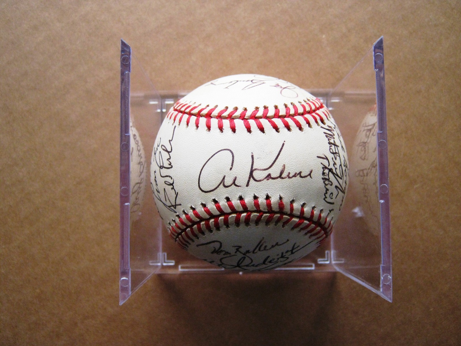 Detroit Tiger Stadium Final Game Baseball Signed by Al Kaline, K Gibson
