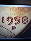 1958 D Lincoln Wheat Penny Cent OBV DATE DDO Error BU RED #1