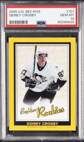 2005 UD BEE HIVE #101 SIDNEY CROSBY ROOKIE RC PSA 10