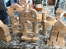 BRIO Vintage Wooden Blocks 99-Piece Set Educational Toy Gift