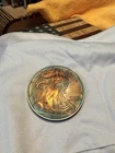 2006 American Silver Eagle 1oz Rainbow Toning BU .999 ASE Coin